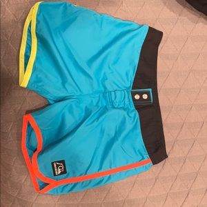 Retro quicksilver neon swimming trunks size 30
